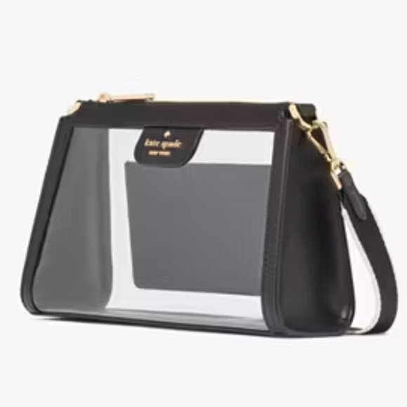 Kate Spade Clare Clear Small Crossbody, Black Multicolored - Picture 3 of 7